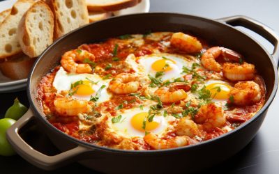Tunisian Shakshuka with Shrimp: A Flavorful Egg Dish with a Tunisian Twist