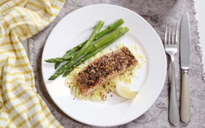 Dukkah Crusted Salmon with Rice For Easy Weeknight Dinner